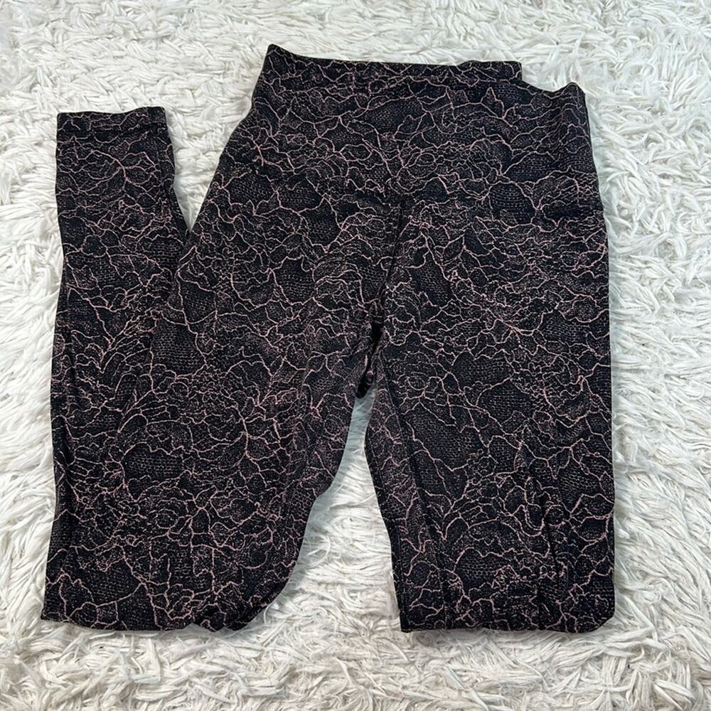 Lululemon Align Pant *Full Length 28" Lacescape Spanish Rose Black